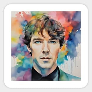 watercolors with Benedict Cumberbatch Sticker